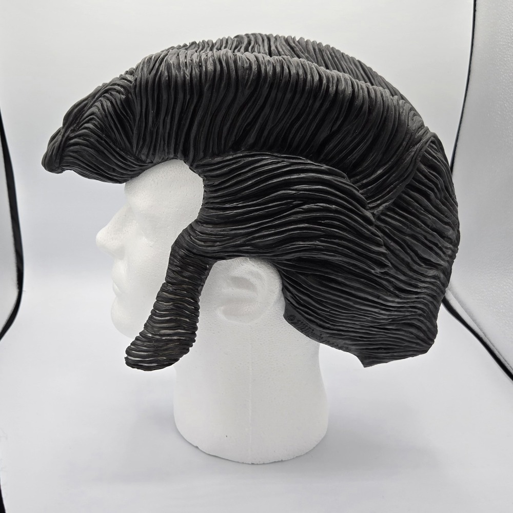Vtg Elvis Style Hair Rubber Wig Halloween Disguise 2002‎ DA Haircut Grease 50s
